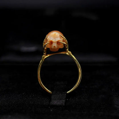 Headache, Skull Pain, Emotional Ring Personality Skull Carving