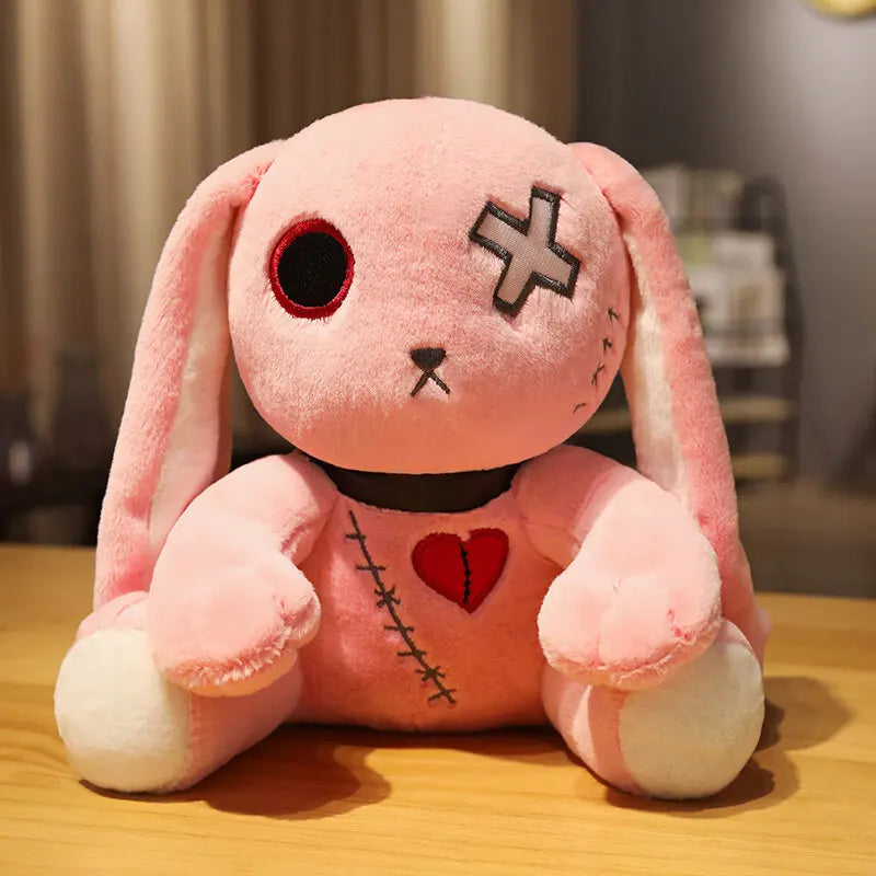 Spooky Gothic Bunny Stuffed Crazy Rabbit Plush Toy