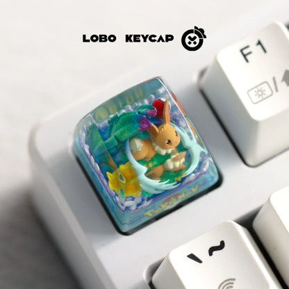 Anime Keycap Pokemon Snorlax Pikachu Gengar Single Handmade Cute Resin Custom Esc For Mechanical Keyboard Enthusiasts Keycaps