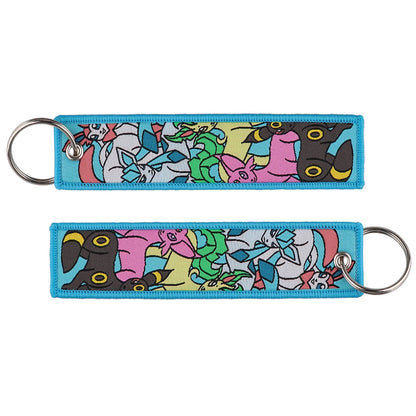 Anime Cute Animal Jet Tag Embroidery Keys Tag Women Keyring Cartoon Car Keys Fashion Jewelry Accessories Kids Gifts 1PCS