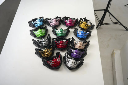 14Color Cyberpunk Half Face Mask Mecha Style Halloween Cosplay Mask Adjustable Strap Breathable Comfort Party Costume Face Cover