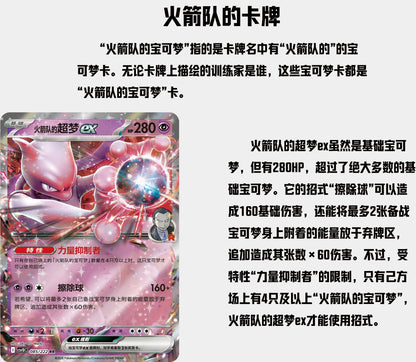 Simplified Chinese Pokémon card featuring Rocket’s Mewtwo ex with purple and pink artwork and 280 HP.