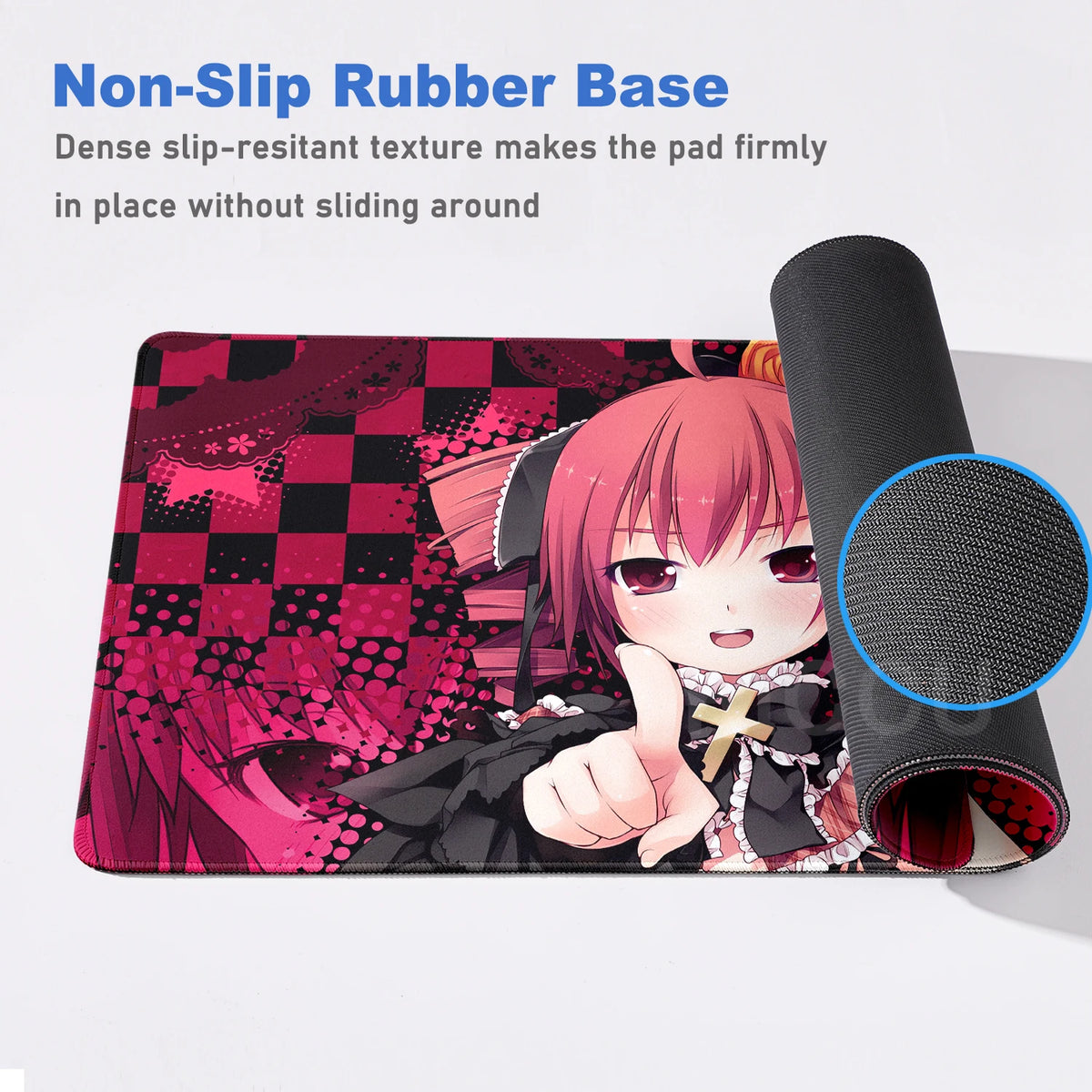Cute Anime Girl K-Kasane Teto Mousepad Large Gaming Mouse Pad LockEdge Computer Keyboard Desk Mat PC Cabinet Tablepad XXL Mats