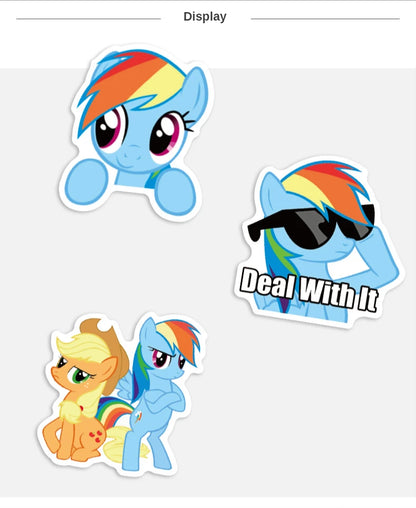50Pcs Pony Stickers Cute Cartoon Stickers Mobile Phone Cup Notebook Waterproof Decorative Hand Account Stickers