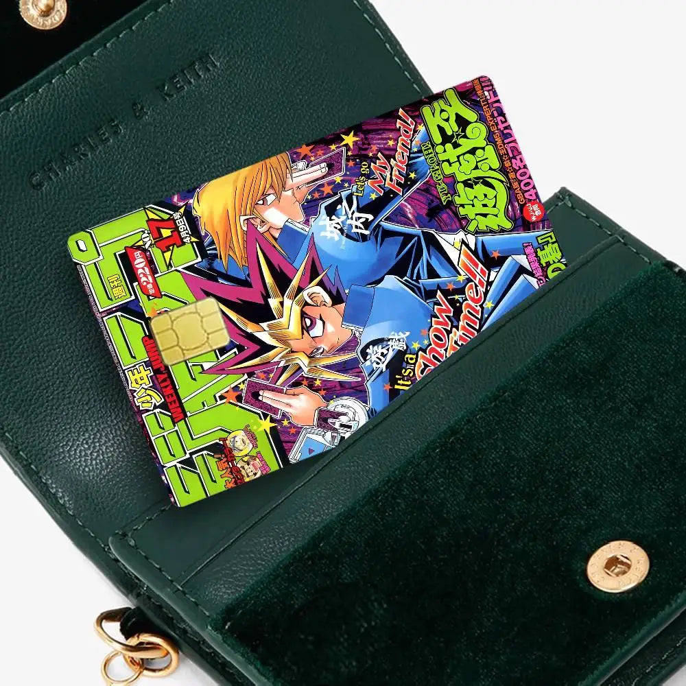 Amine Yu Gi Oh Classic Diy Credit Debit Card Sticker Party Sticker Decoration Waterproof Small Chip Card Skin Sticker