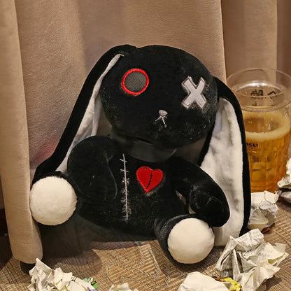 Spooky Gothic Bunny Stuffed Crazy Rabbit Plush Toy