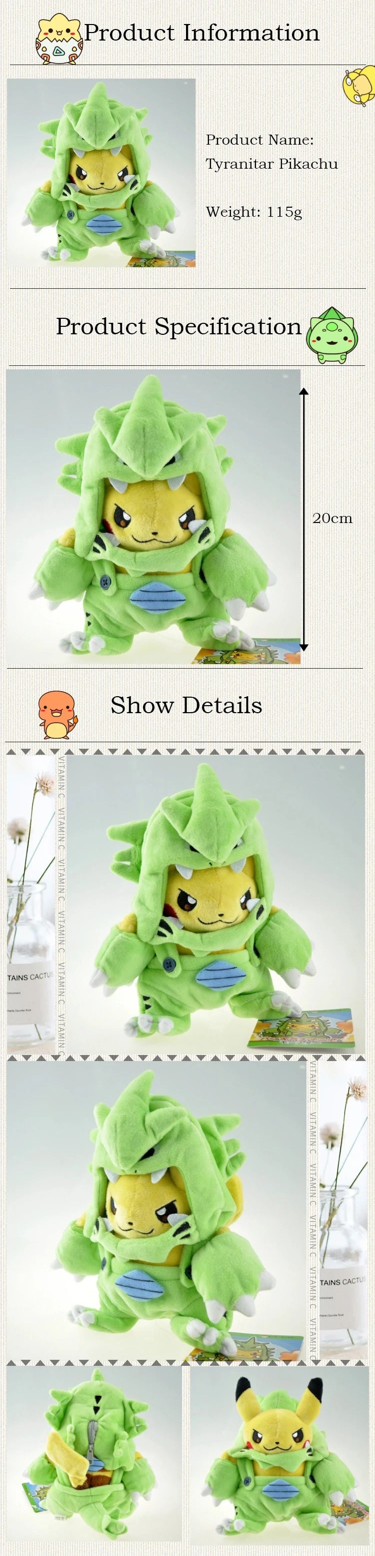 Pokemon Pikachu Morpeko Gengar Cosplay Toy Snorlax Garchomp Tyranitar Hydreigon Anime Eevee Lapras Stuffed Plush Charizard doll