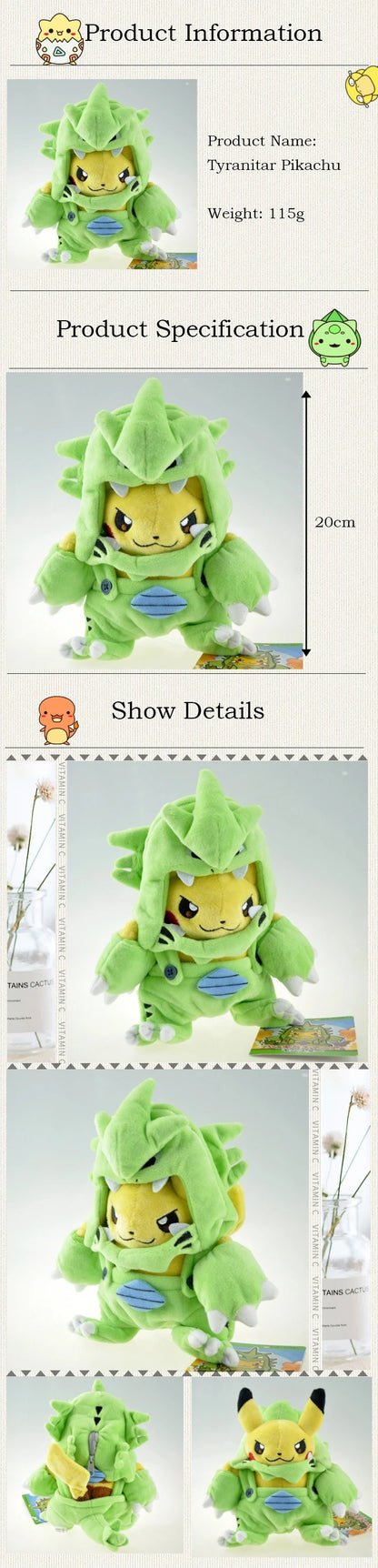 Pokemon Pikachu Morpeko Gengar Cosplay Toy Snorlax Garchomp Tyranitar Hydreigon Anime Eevee Lapras Stuffed Plush Charizard doll