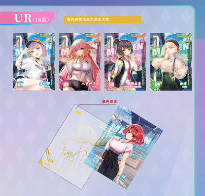 Exceedingly Beautiful Women Goddess Cards Anime Premium Spicy HOLO Booster Thick Exquisite Metal Card Games Toys Gift