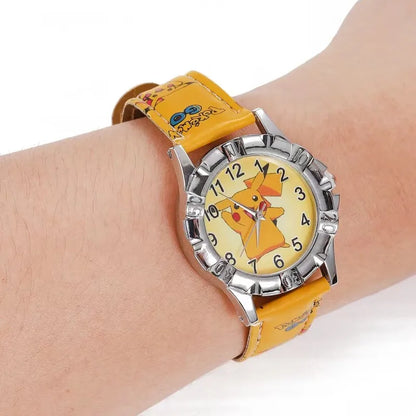 Pocket Monster Pikaqiu kawaii Fashion Trend Creative Watch Boys and Girls Children's Anime Cartoon Birthday Gift Box