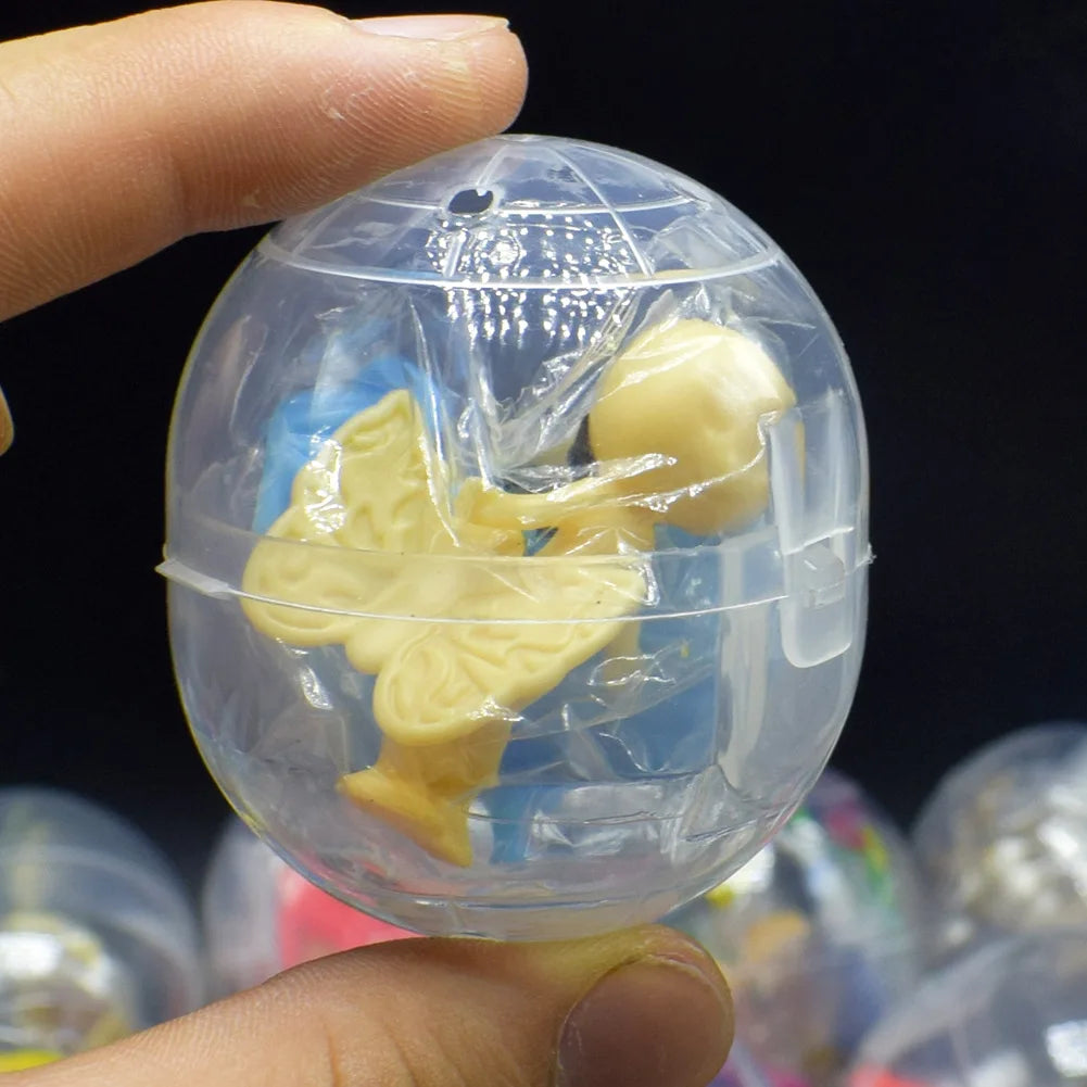 20PCS Gachapon Machine Transparent Gachapon Toys Creative Coin-Operated Gachapon with Random Doll Toys Children's Birthday Gift