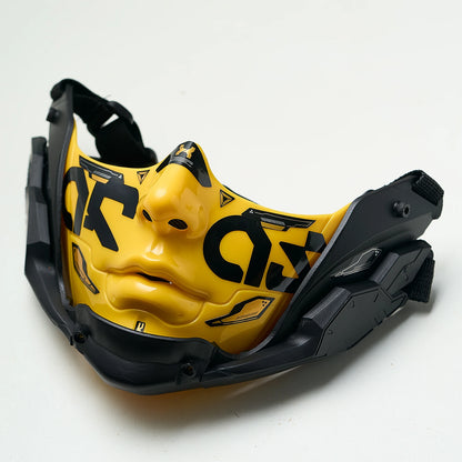 14Color Cyberpunk Half Face Mask Mecha Style Halloween Cosplay Mask Adjustable Strap Breathable Comfort Party Costume Face Cover