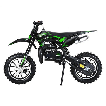 Gas Bike For Kids, Mini Dirt Bike, 49CC 2-Stroke Gas Powered Motorcycle, Shock Absorption Pocket Motorbike, Up to 25 Mph