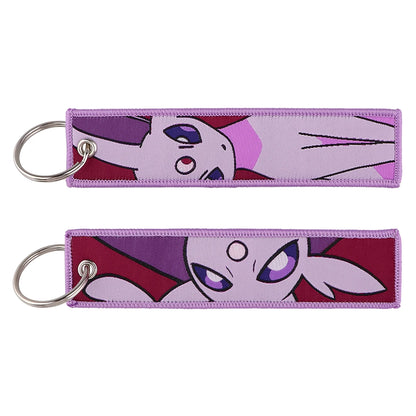Anime Cute Animal Jet Tag Embroidery Keys Tag Women Keyring Cartoon Car Keys Fashion Jewelry Accessories Kids Gifts 1PCS