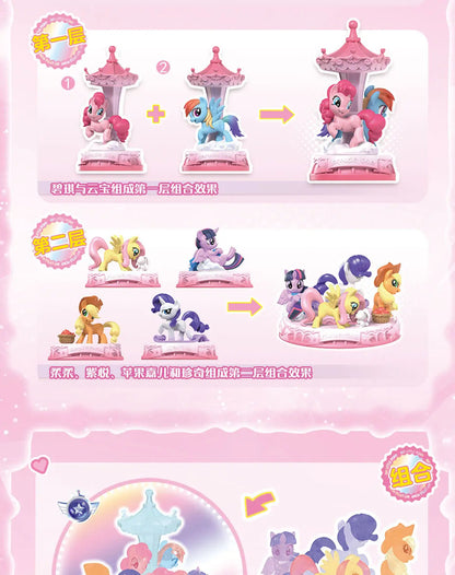 Kayou My Little Pony Magic Rubber Puppet V1 V2 V3 Trendy Blind Box Genuine Eraser Holiday Gift Ornaments