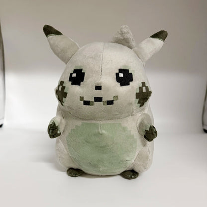 Initial Pikachu Plush Toys Pokemon 30th Anniversary Commemorative Edition Pixel Art Style Pikachu Dark Lightning Pikachu Doll