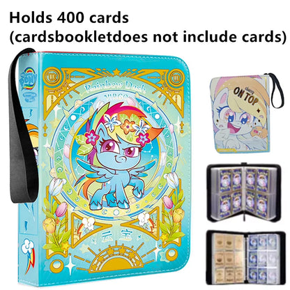 My Little Pony 400pcs/900pcs Card Album Book Folder 4/9 Card Slots Collections Zipper Double Pocket Zipper Card Binder Holder