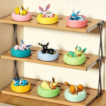 Spot Hot Anime Character Eevee Multi Form Series Blind Box Desktop Decoration Ornament Set Toy Scene Building Props Mystery Gift