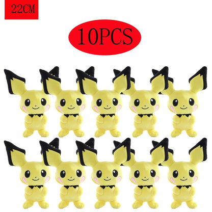 Hot Sale Pokemon Plush Dolls Set - Pikachu Charmander Bulbasaur Squirtle Psyduck Eevee Soft Stuffed Animals Peluche Toy Gifts