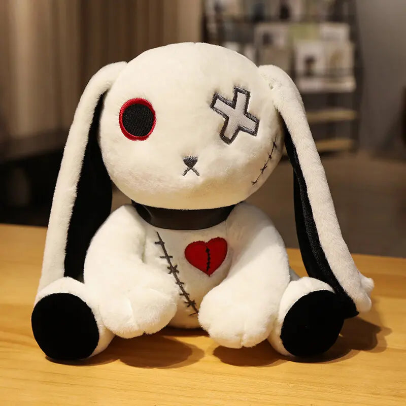 Spooky Gothic Bunny Stuffed Crazy Rabbit Plush Toy
