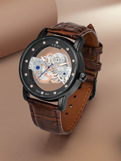 TOMI New Popular Watch Luxury Casual Men's and Women's Watch Hollow Diamond Quartz Watch