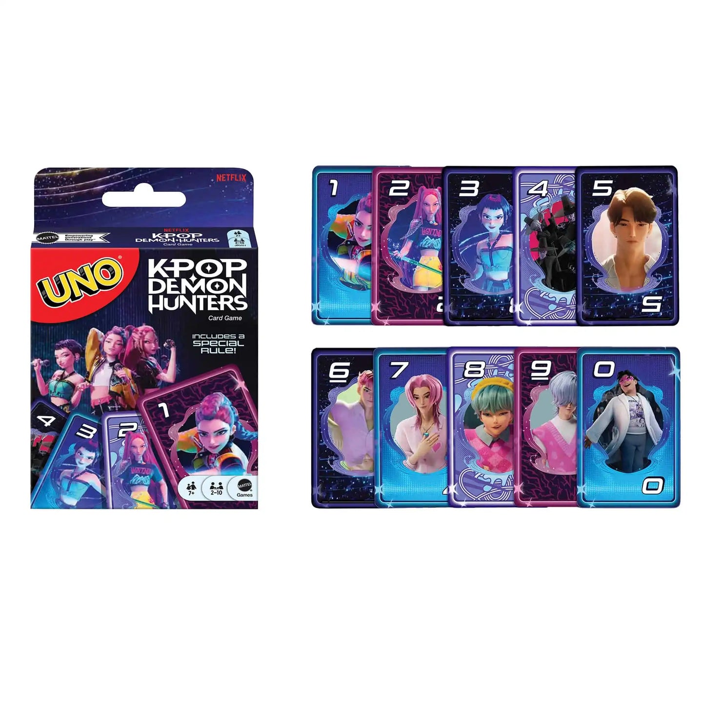 UNO JRV01 K-POP Demon Hunters Card Game with Wild Golden Honmoon