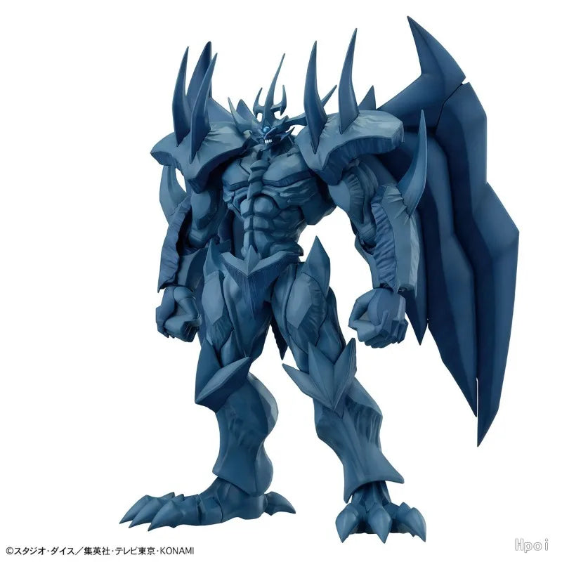 Slifer the Sky Dragon dark blue posable model figure with spiky wings, claws, and armored details.