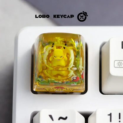 Anime Keycap Pokemon Snorlax Pikachu Gengar Single Handmade Cute Resin Custom Esc For Mechanical Keyboard Enthusiasts Keycaps