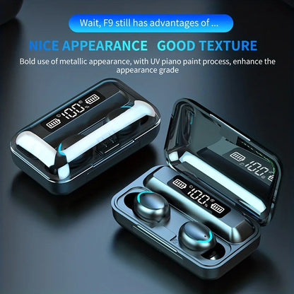 Sports Waterproof Wireless Earbuds, TWS, Bluetooth 5.3, Hi-Fi Stereo Sound, Built-in Mic