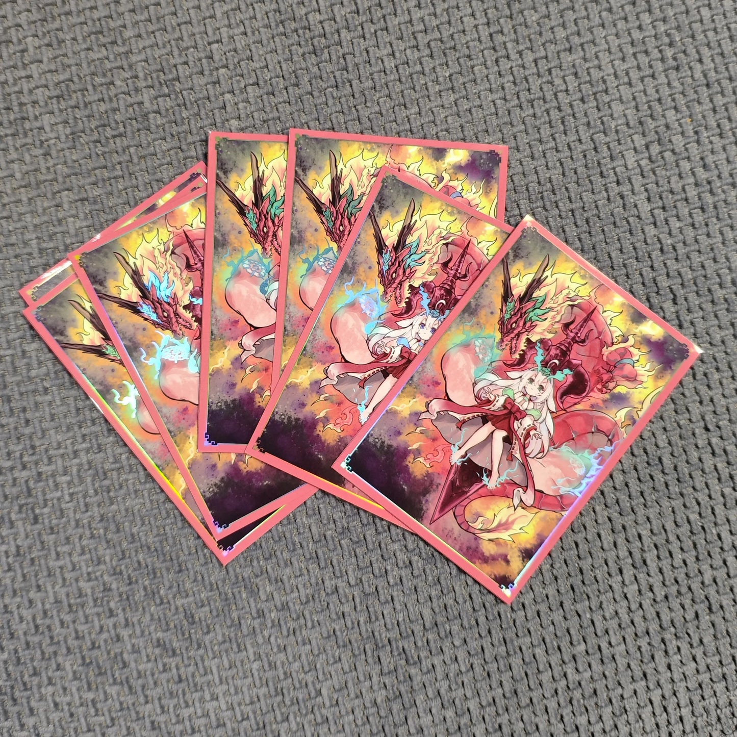 50PCS Yugioh Kurikara Divincarnate Card Sleeves Yu-Gi-Oh! OCG Trading Card Shine Protective Case Cover