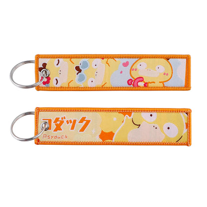 Anime Cute Animal Jet Tag Embroidery Keys Tag Women Keyring Cartoon Car Keys Fashion Jewelry Accessories Kids Gifts 1PCS