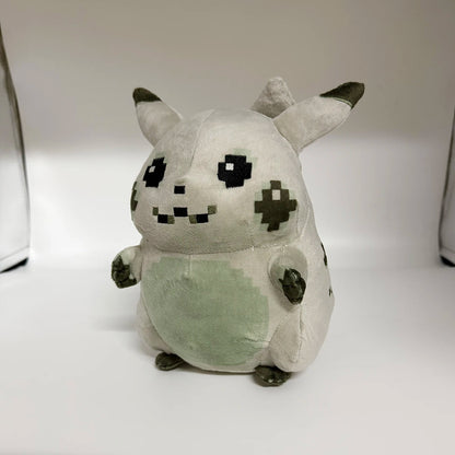 Initial Pikachu Plush Toys Pokemon 30th Anniversary Commemorative Edition Pixel Art Style Pikachu Dark Lightning Pikachu Doll