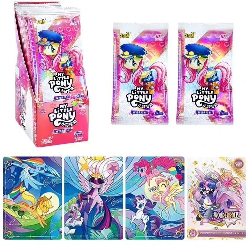 KAYOU Authentic My Little Pony Shining Moon Pack 11th Edition Hidden SC Trading Collectible Cards Toy Gift for Kids Birthday