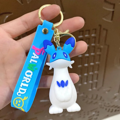 New Palworld Chillet Cryolinx Chikipi Plush Keychain Cute Doll Design for Bags or Car