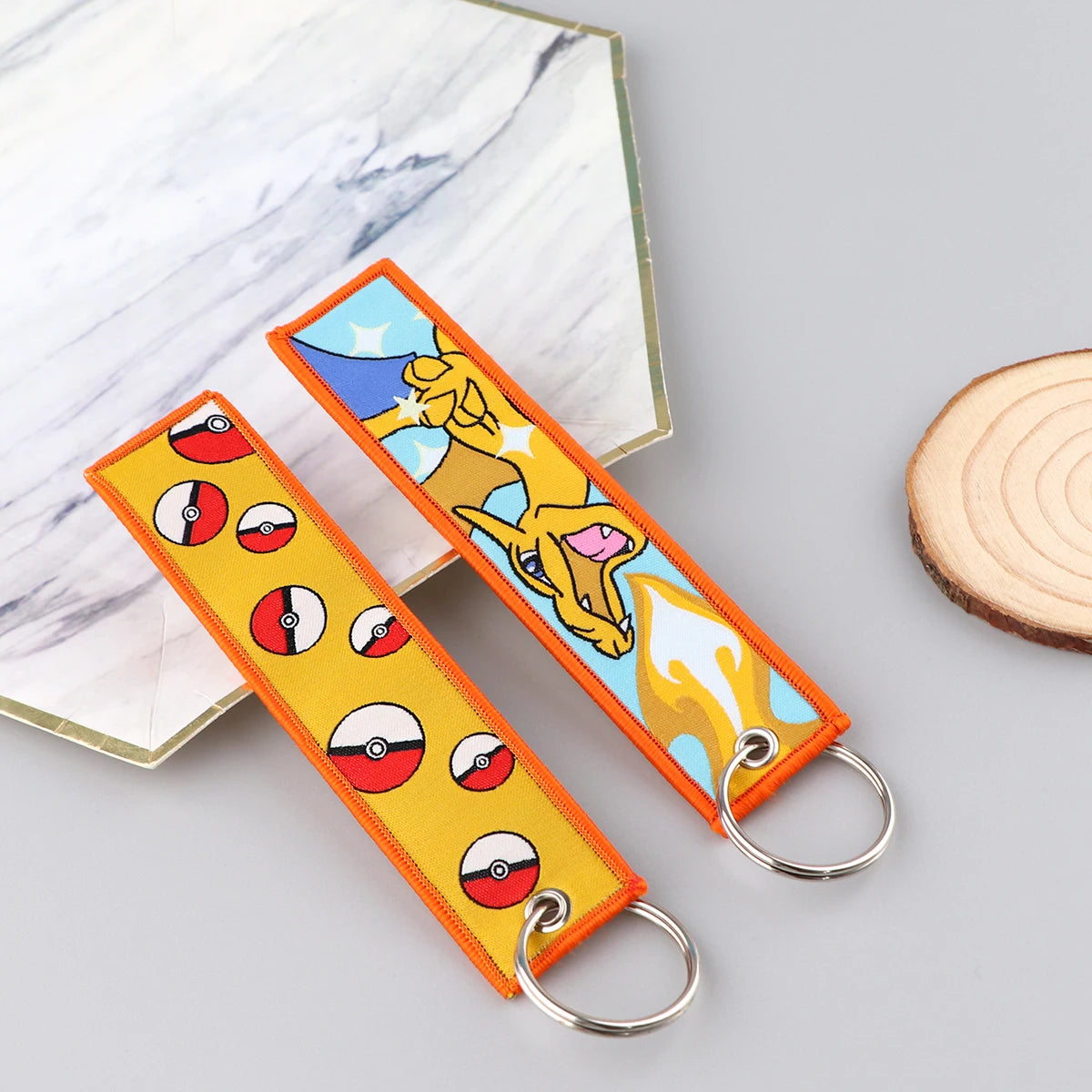 Anime Cute Animal Jet Tag Embroidery Keys Tag Women Keyring Cartoon Car Keys Fashion Jewelry Accessories Kids Gifts 1PCS