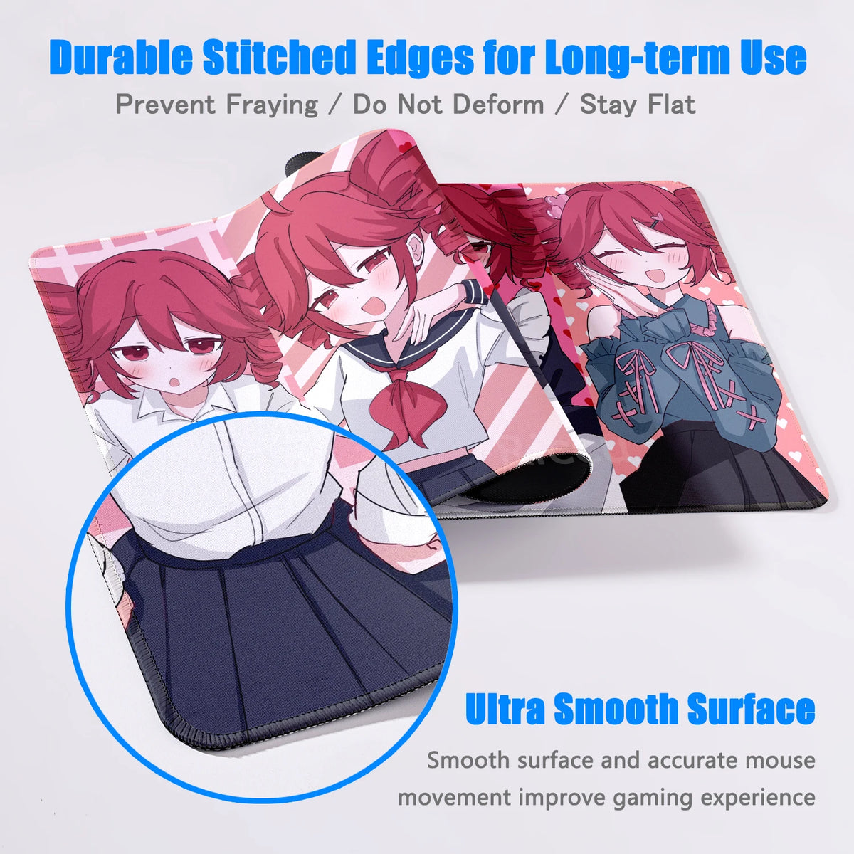 Cute Anime Girl K-Kasane Teto Mousepad Large Gaming Mouse Pad LockEdge Computer Keyboard Desk Mat PC Cabinet Tablepad XXL Mats