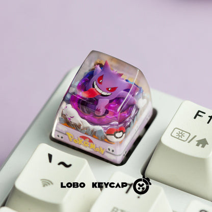 Anime Keycap Pokemon Snorlax Pikachu Gengar Single Handmade Cute Resin Custom Esc For Mechanical Keyboard Enthusiasts Keycaps