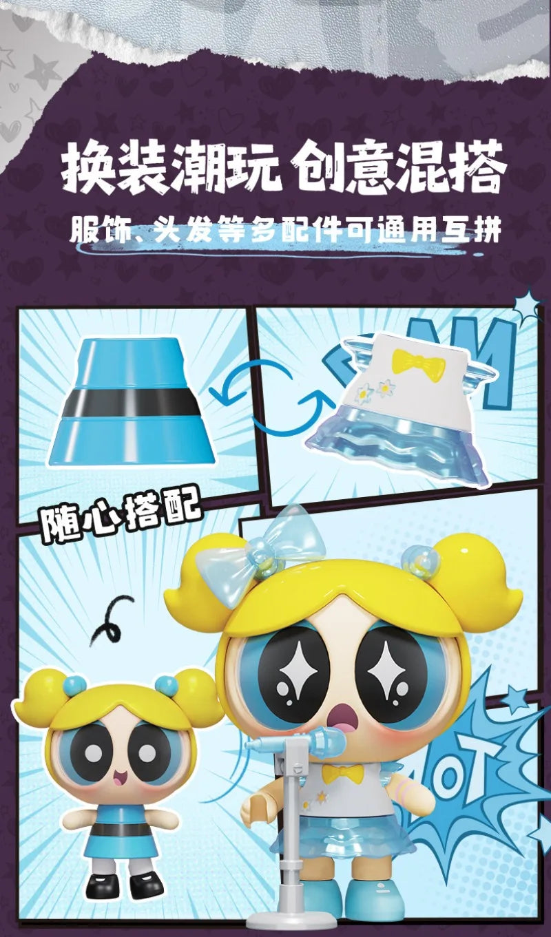 BLOKEES Assemble The Powerpuff Girls GV1 Season Blossom Buttercup Bubbles Collectible Birthday Gift In Stock Toy Models