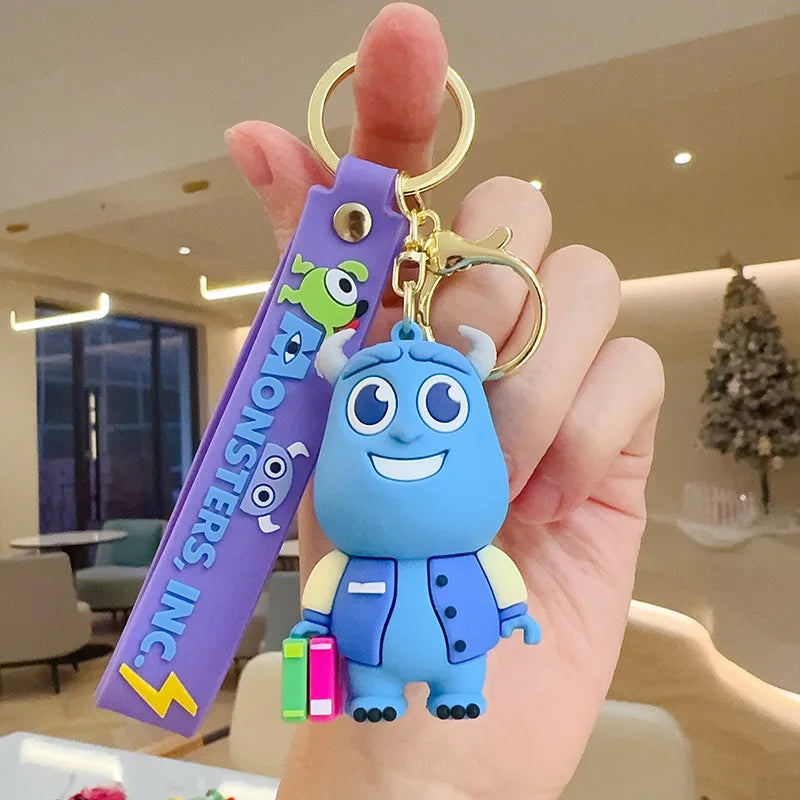 Anime Monsters, Inc Themed Keychain Fashion Silicone Dolls Bag Pendant Car Key Accessories Students Give Each Other Small Gifts