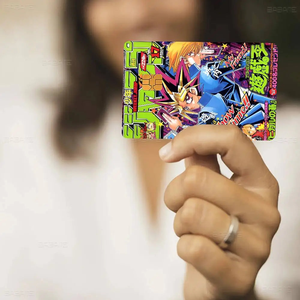 Amine Yu Gi Oh Classic Diy Credit Debit Card Sticker Party Sticker Decoration Waterproof Small Chip Card Skin Sticker