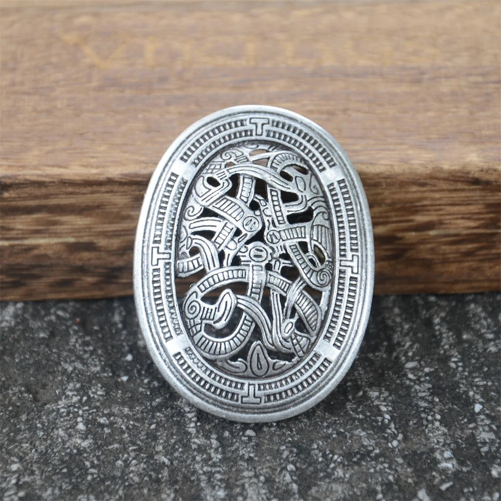 Nostalgia 1Pcs Retro Sweden Norse Viking Brooches Badge Suit Shirt Clothing Jewelry Brosch Talisman