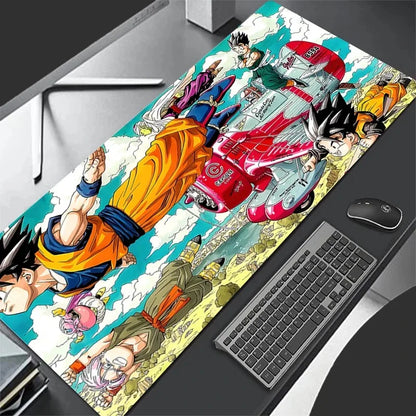 Japan Cool Anime Mouse Pad Laptop Black and White Gaming Mousepad Large D-Dragoned Balls Keyboard Rug PC Gamer Cabinet Desk Mat