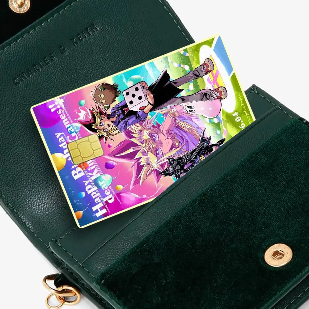 Amine Yu Gi Oh Classic Diy Credit Debit Card Sticker Party Sticker Decoration Waterproof Small Chip Card Skin Sticker