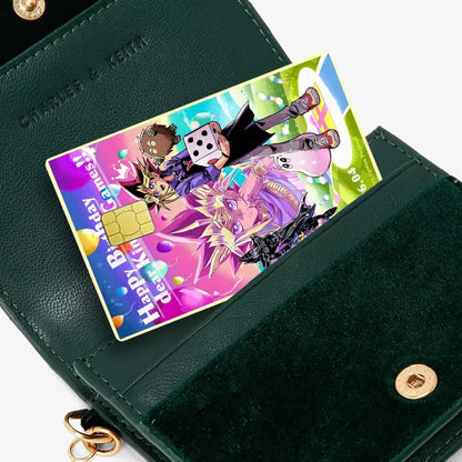 Amine Yu Gi Oh Classic Diy Credit Debit Card Sticker Party Sticker Decoration Waterproof Small Chip Card Skin Sticker
