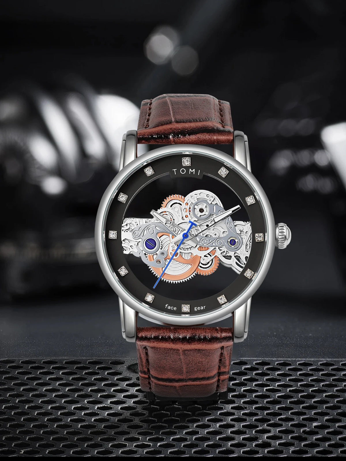 TOMI New Popular Watch Luxury Casual Men's and Women's Watch Hollow Diamond Quartz Watch