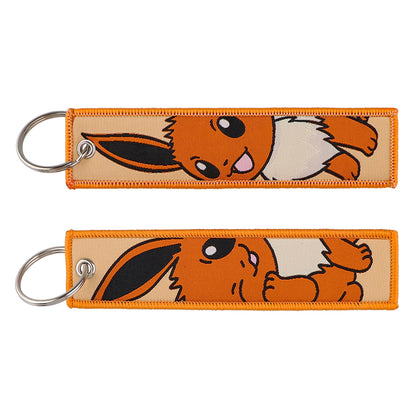 Anime Cute Animal Jet Tag Embroidery Keys Tag Women Keyring Cartoon Car Keys Fashion Jewelry Accessories Kids Gifts 1PCS
