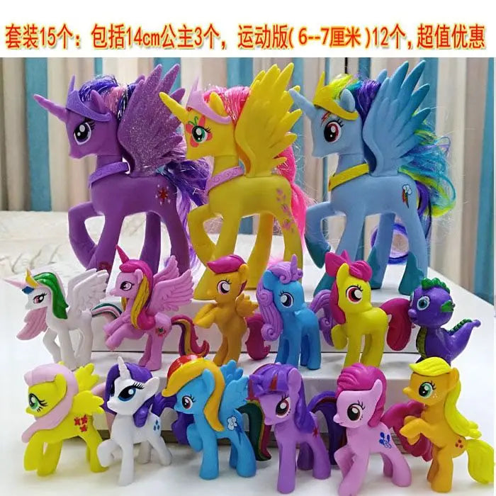 My Little Pony Toy Set Fluttershy Rainbow Dash Twilight Sparkle Princess Cadence Luna Hand Gift