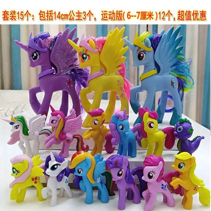 My Little Pony Toy Set Fluttershy Rainbow Dash Twilight Sparkle Princess Cadence Luna Hand Gift