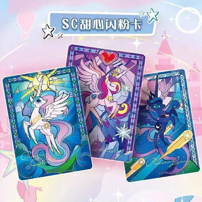 KAYOU Authentic My Little Pony Shining Moon Pack 11th Edition Hidden SC Trading Collectible Cards Toy Gift for Kids Birthday