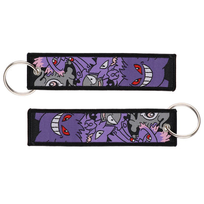 Anime Cute Animal Jet Tag Embroidery Keys Tag Women Keyring Cartoon Car Keys Fashion Jewelry Accessories Kids Gifts 1PCS